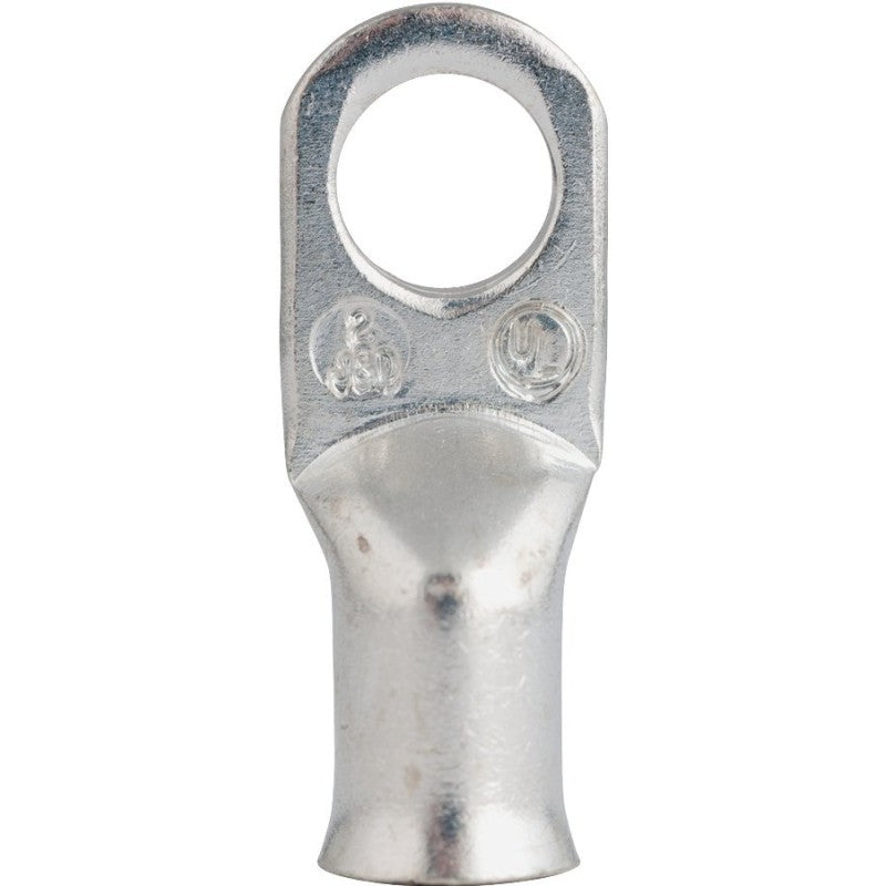 Gardner Bender AML-206 Compression Lug, 2 AWG Wire, 3/8 in Stud, Copper Contact, Silver