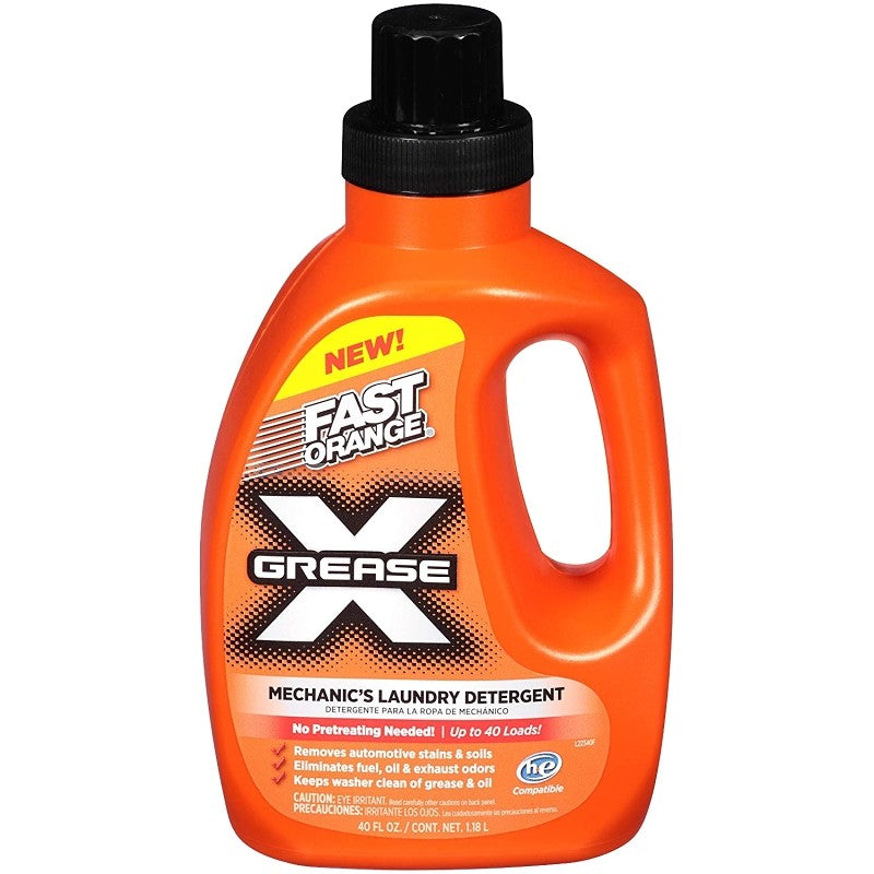 Fast Orange 22340 Mechanics Laundry Detergent, 40 fl-oz, Bottle, Liquid, Citrus