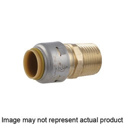 SharkBite Max UR140A Adapter, 1 in, Push-to-Connect x MNPT, Brass/Stainless Steel, 400 psi Pressure