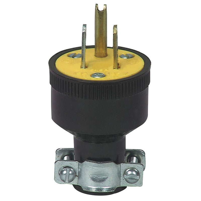 Eaton Wiring Devices BP1709 Electrical Plug, 2 -Pole, 15 A, 125 V, Slot, NEMA: NEMA 5-15, Black