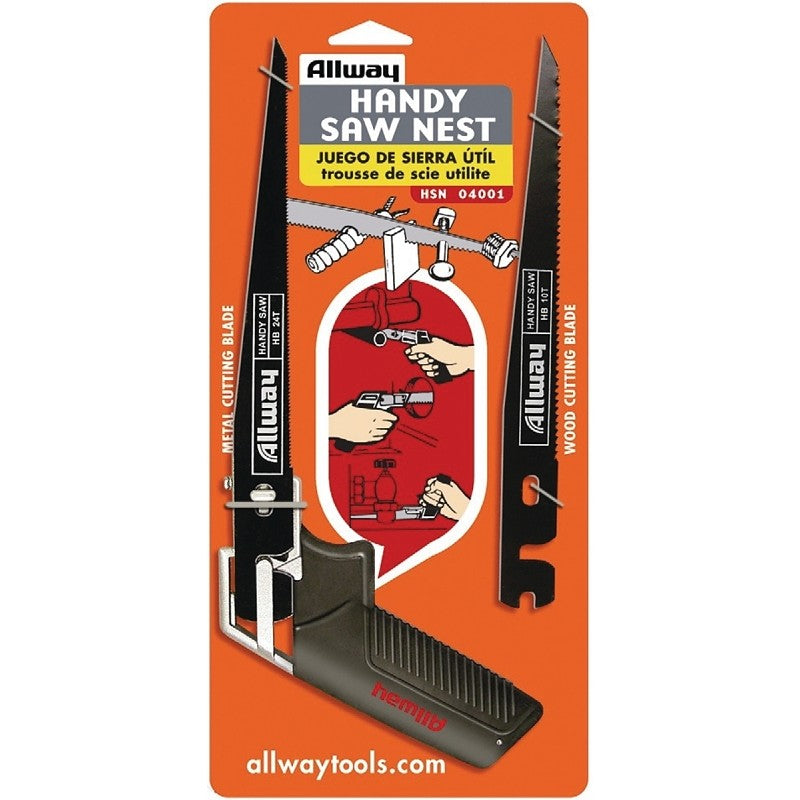 ALLWAY HSN Handy Saw Nest, 7-1/2 in L Blade, 10 and 24 TPI