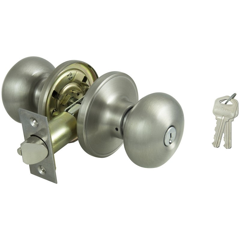ProSource TFX200V-PS Entry Knob, Satin Nickel, KW1, KA3 Keyway, 3 Grade (Pack of 3)