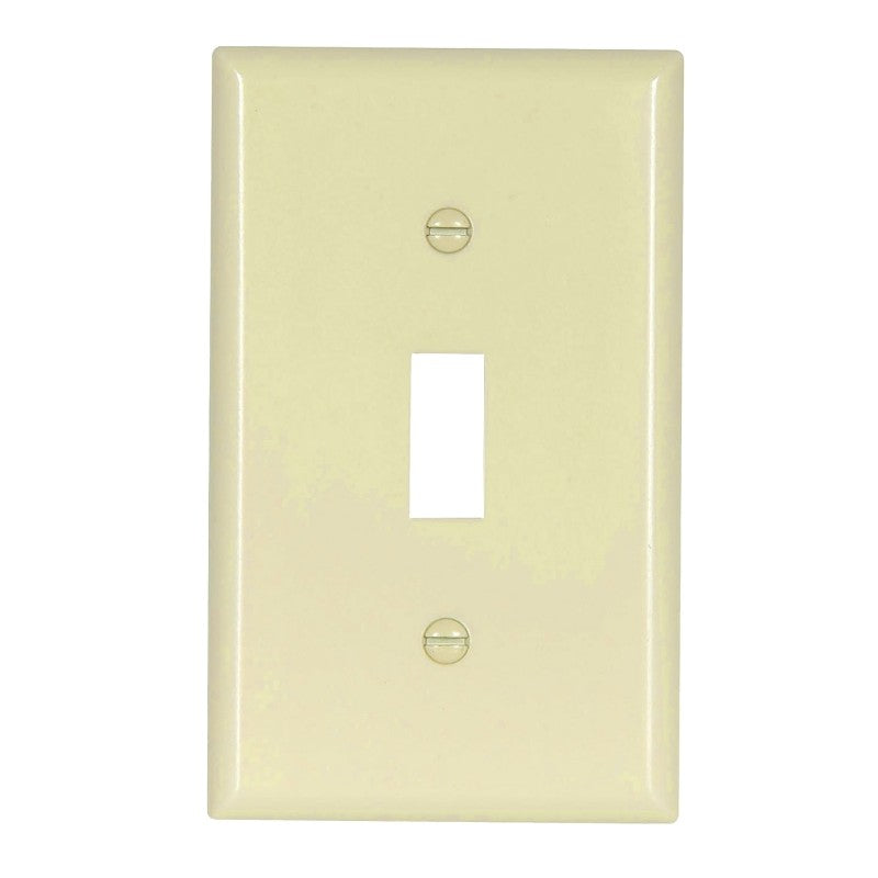 Eaton Wiring Devices 2134LA-BOX Wallplate, Standard-Size, 4-1/2 in L, 2-3/4 in W, 1-Gang, Thermoset, Light Almond