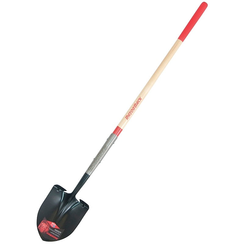 Razor-Back 2593600 Shovel, 9 in W Blade, Steel Blade, Hardwood Handle, Long Handle, 48 in L Handle
