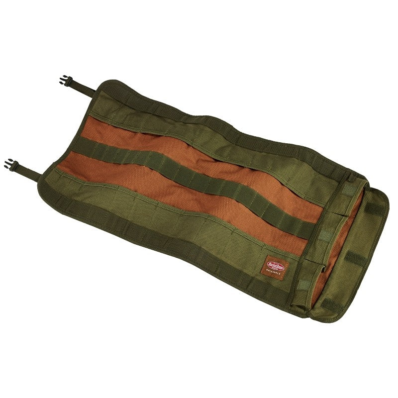 Bucket Boss Original Series 70004 Tool Roll Bag, 26 in W, 14-1/2 in H, 25-Pocket, Canvas, Brown