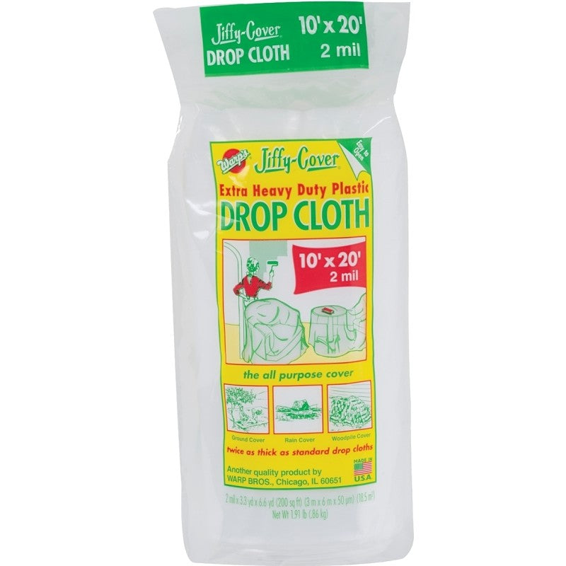 Warp's 2JC-1020 Drop Cloth, 20 ft L, 10 ft W