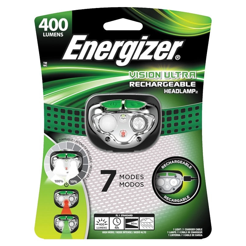 Energizer ENDHDFRLP Headlight, LED Lamp, 400 Lumens