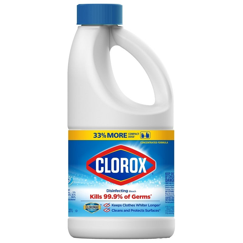 Clorox 32260 Regular Bleach, 43 oz, Liquid, Bleach (Pack of 6)