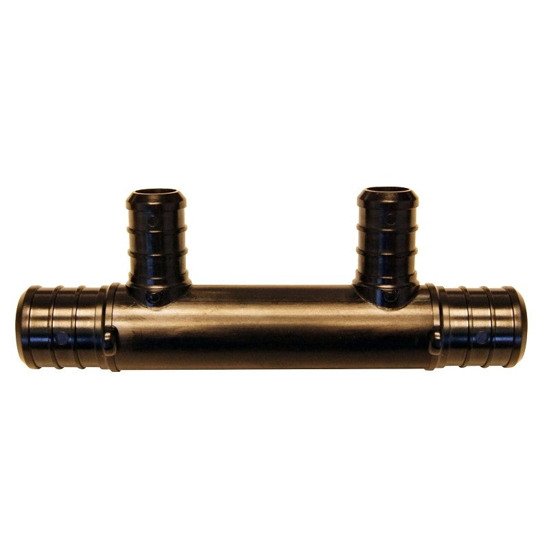 Apollo PXPA2PTO Manifold, 3-1/2 in OAL, 3/4 in Inlet, 2-Outlet, 1/2 in Outlet, Polyalloy, 200 psi Pressure