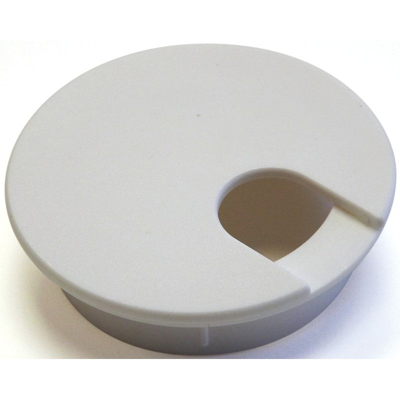 Jandorf 61625 Desk Grommet, 2-1/2 in Dia Cable, Polystyrene, Pure White