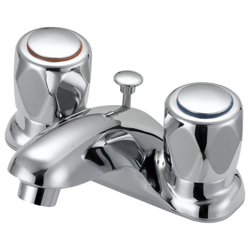 Boston Harbor F5120052CP Lavatory Faucet, 1.2 gpm, 2-Handle, 3-Faucet Hole, Metal/Plastic, Chrome Plated