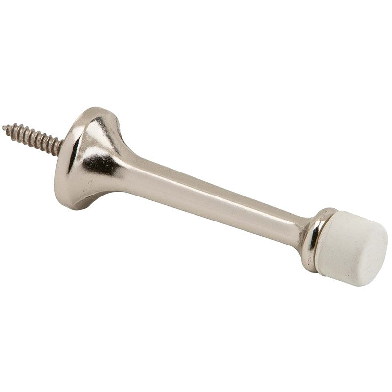 Schlage 61A14 Base Door Stop, 7/8 in Dia Base, 3-3/16 in Projection, Aluminum, Nickel