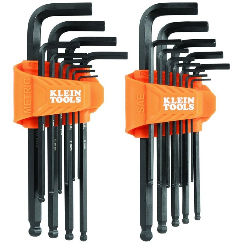 Klein Tools BLS22 Hex Key Set, 22-Piece, CR-V Steel, Black Phosphate, Black