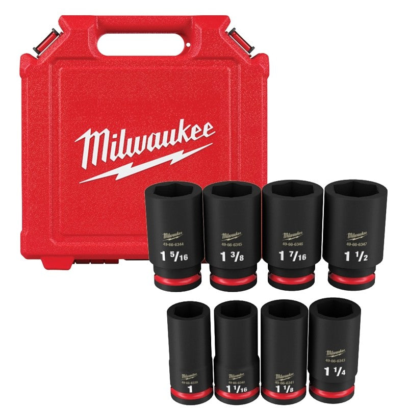 Milwaukee 49-66-7018 SHOCKWAVE Impact Duty Series Socket Set, Steel, Specifications: 3/4 in Drive