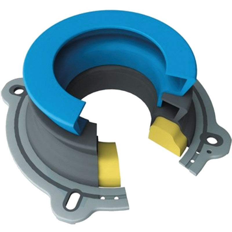 Danco 10718X Toilet Wax Ring, 2-1/4 in ID x 4-3/4 in OD Dia, Rubber, Black/Blue