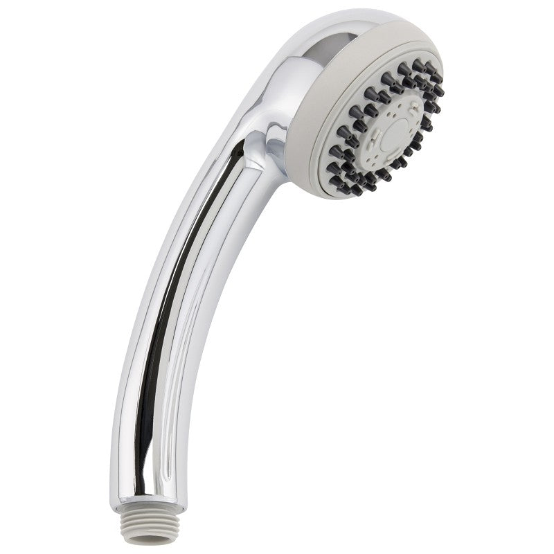 Plumb Pak K720CP Handheld Shower Head, Round, 1.8 gpm, 3-Spray Function, Polished Chrome, 3 in Dia