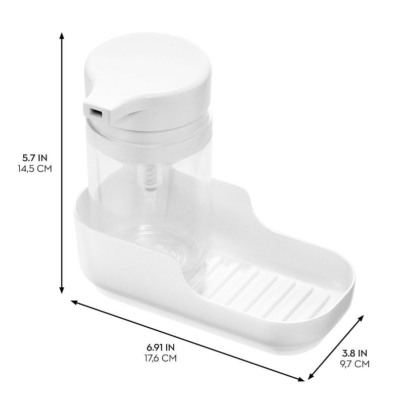 iDESIGN 23044 Soap Pump, 310 mL, Polypropylene, White (Pack of 4)