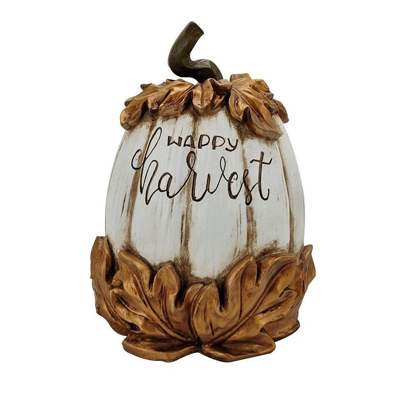 Santas Forest 89930 Happy Harvest Pumpkin, 10-1/2 in H, Resin, Gold, Indoor (Pack of 8)