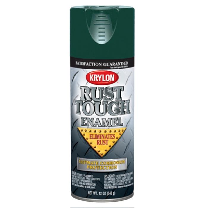 Krylon Rust Tough K09223007 Rust Preventative Spray Paint, Gloss, Hunter Green, 12 oz, Can