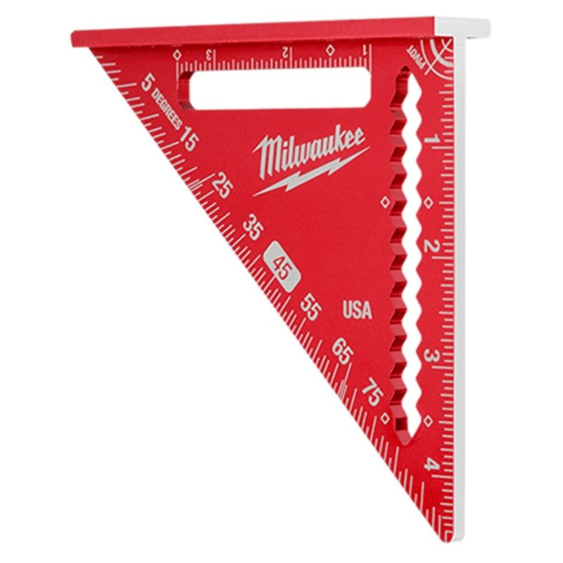 Milwaukee MLSQ040 Trim Square, 16th Graduation, Aluminum, 4-1/2 in L, 4-3/4 in W