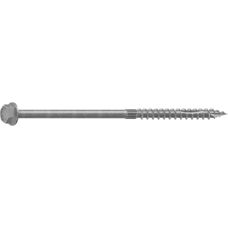 Camo 0368249 Structural Screw, 1/4 in Thread, 6 in L, Hex Head, Hex Drive, Sharp Point, Hot-Dipped Galvanized, 250