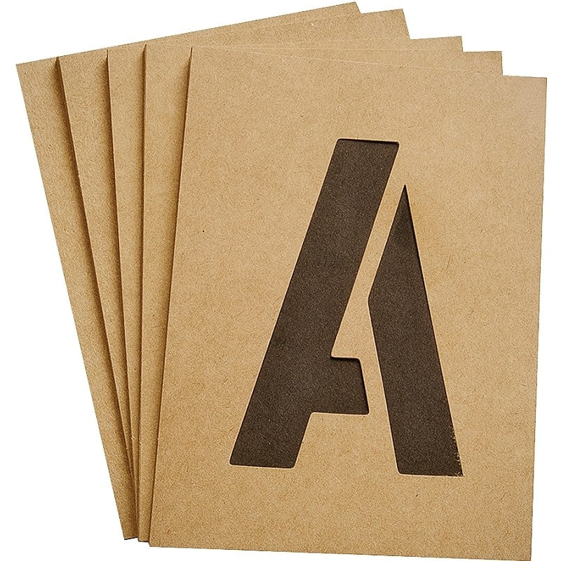 Hy-Ko ST-4 Number and Letter Stencil, Stencil, Includes: Numbers 0 thru 9, A thru Z, Symbols Period