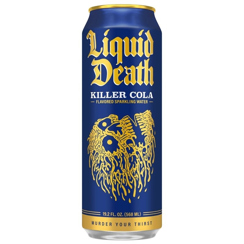 Liquid Death 1700220 Sparkling Water, Killer Cola, 19.2 oz (Pack of 24)