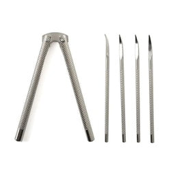Norpro 575 Handy Shellfish/Nut Cracker, 1-1/4 in Jaw Opening, 4-3/4 in OAL, Metal Jaw, Metal Handle, Silver Handle