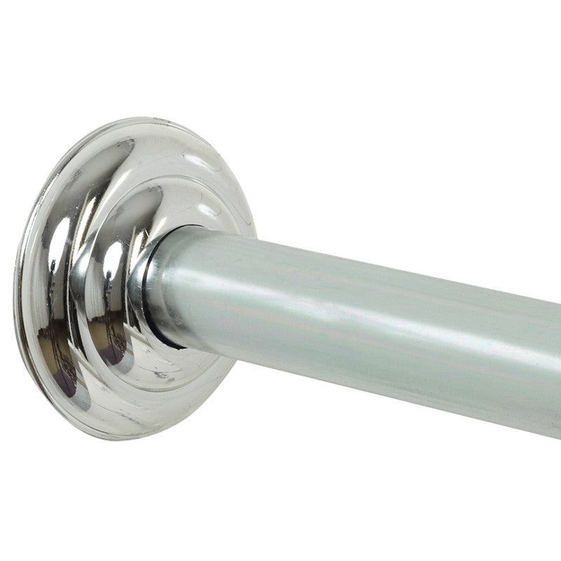 Zenna Home 653SS/648SS Shower Rod, 41 to 72 in L Adjustable, Steel, Chrome