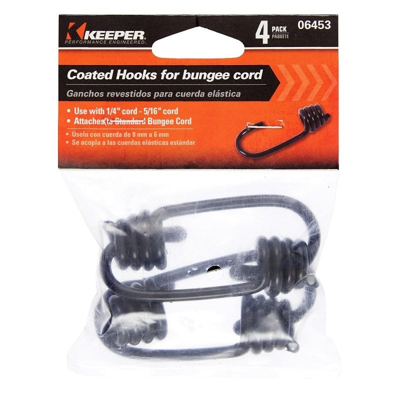 Keeper 06453 Bungee Hook, Steel, For: 1/4 to 5/16 in Cords
