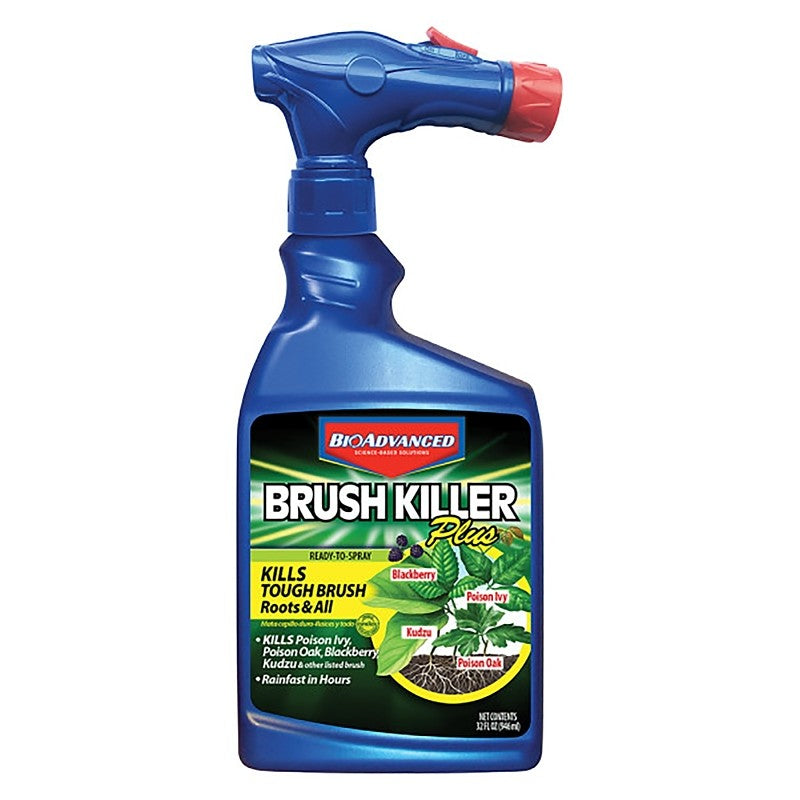 BioAdvanced 704645A Series Brush Killer, Compositions: Triclopyr, Triethylamine Salt, 32 oz Bottle, Liquid, Clear