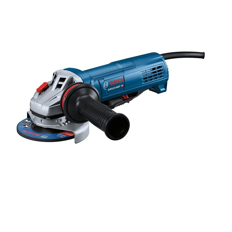 Bosch GWS10-450P Angle Grinder With Paddle Switch, 10 A, 5/8-11 Spindle, 7/8 in Arbor, 4-1/2 in Dia Wheel