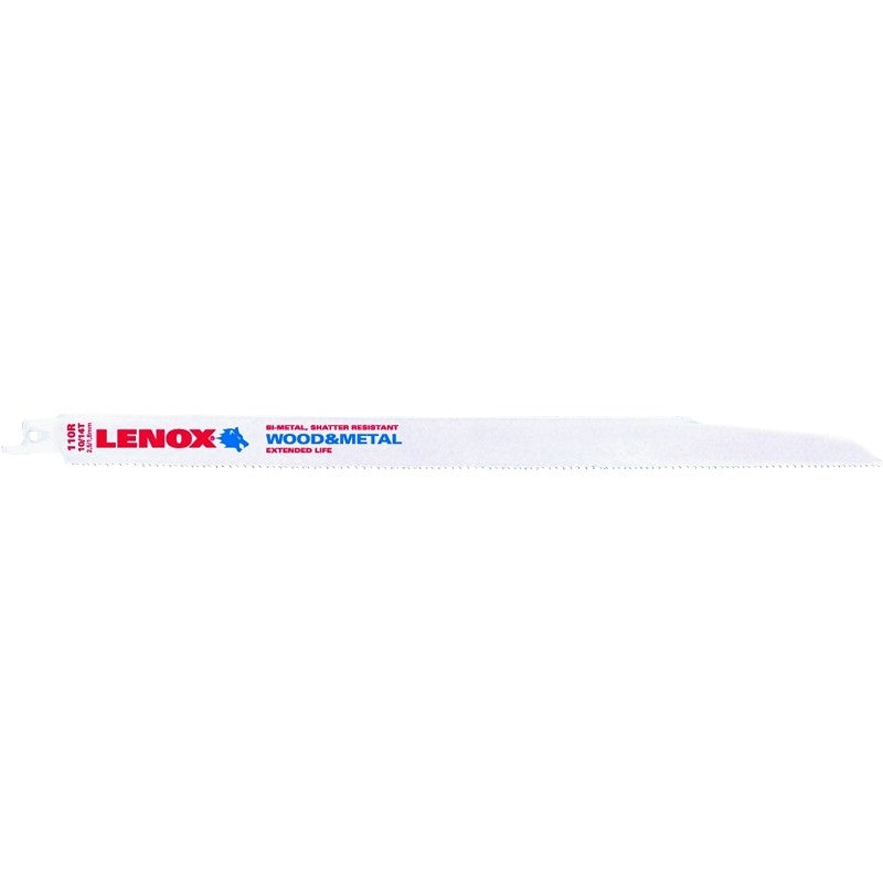 Lenox 20583110R Series Reciprocating Saw Blade, Applicable Materials: Metal, Nail-Embedded Wood, Plastic, 3/4 in W
