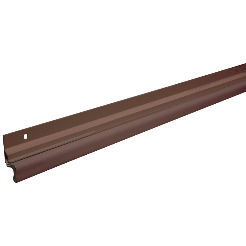 Frost King VA38B Kerf Door Set Weatherstrip, 1-1/2 in W, 3/4 in Thick, 84 in L, Aluminum, Brown