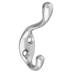 Heavy Duty Upscale Coat And Hat Hook Nickel (POS)