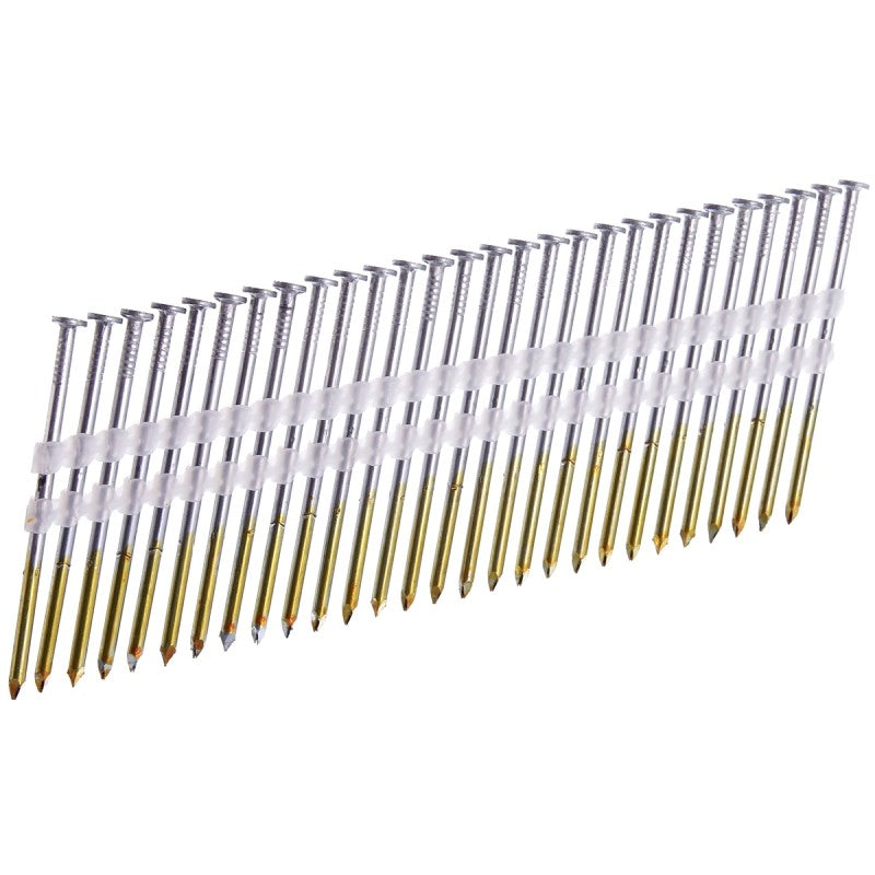 Senco GL24ASBS Series Collated Nail, Plastic Strip Collation, 2-3/8 in L, Steel, Galvanized, Full Round Head, Ring Shank