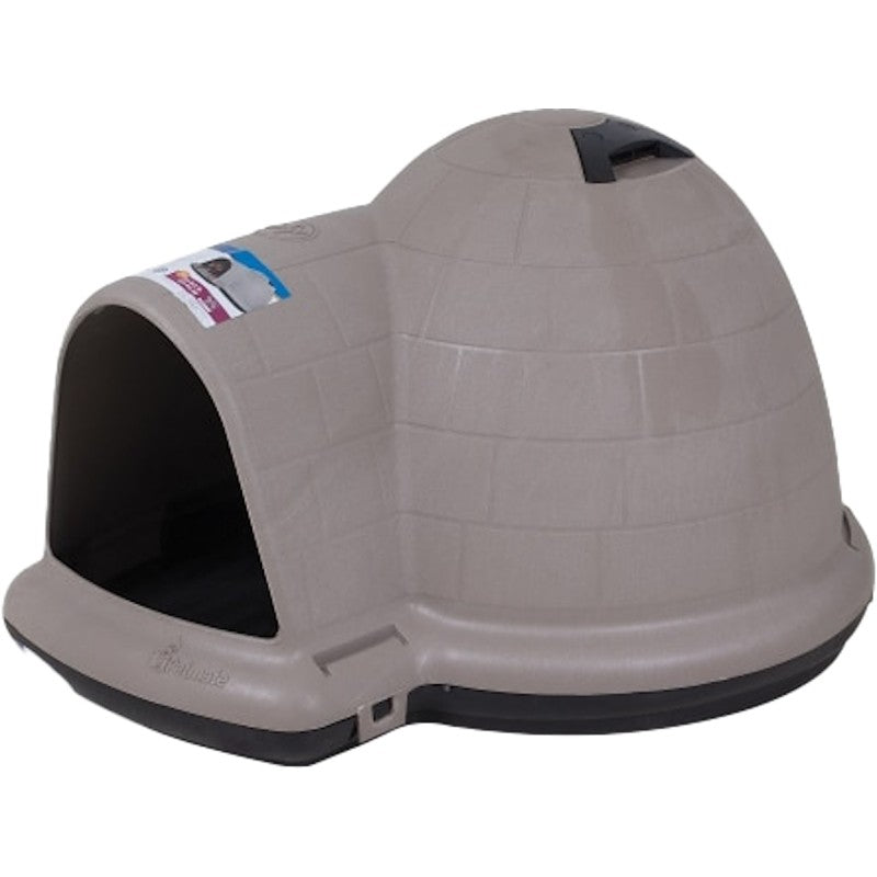 Petmate Indigo 25946 Dog House, 43.8 in OAL, 34 in OAW, 25.8 in OAH, Plastic, Black/Taupe