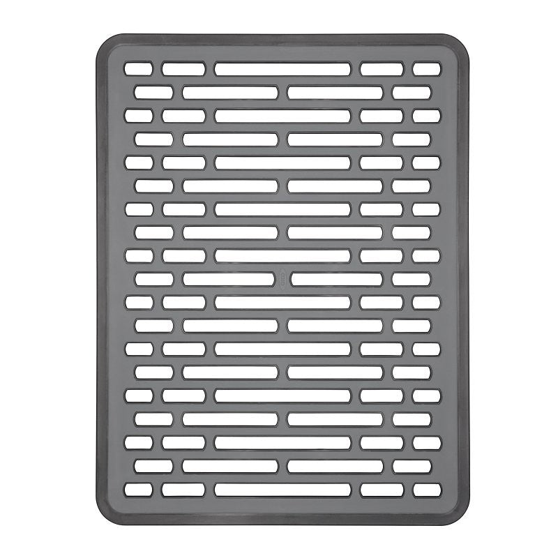 Good Grips 13190530 Sink Mat, 16 in L, 12-1/4 in W, 1/2 in Thick, TPE, Gray