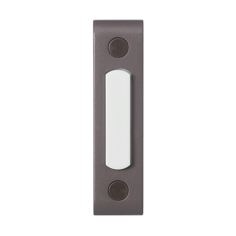 Heath Zenith 18000218 Doorbell Pushbutton, Wired, Metal, Brown, Lighted
