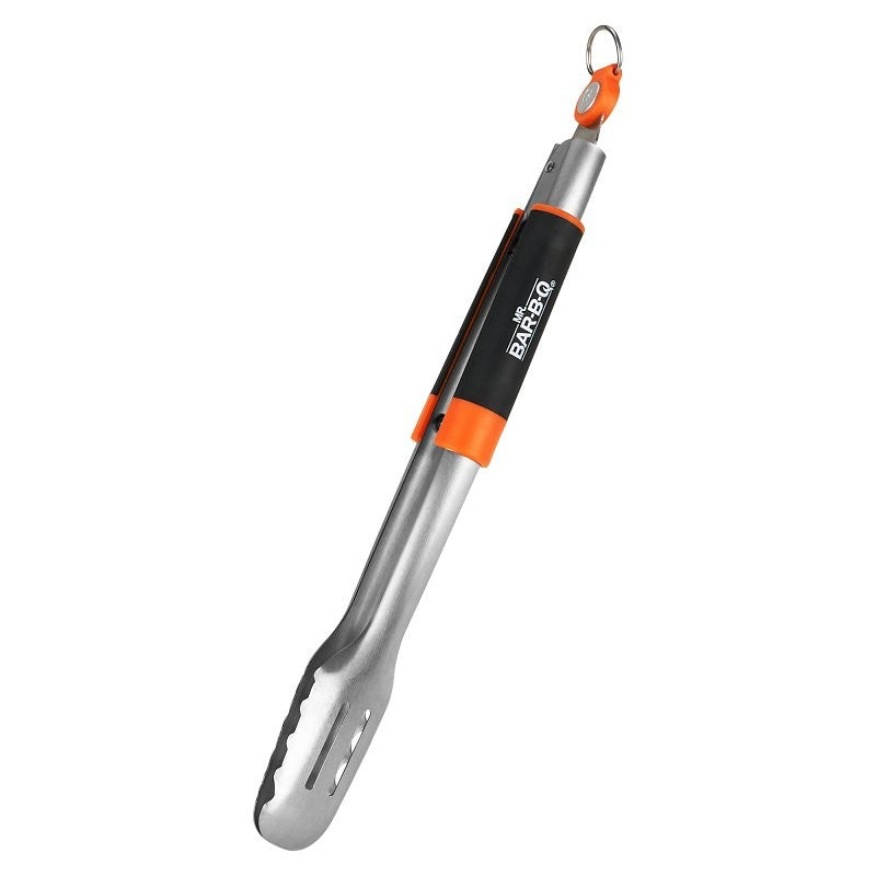 Mr. BAR-B-Q 20172Y Locking Tong, Stainless Steel, TPR Handle, Comfort Grip Handle, 16 in OAL
