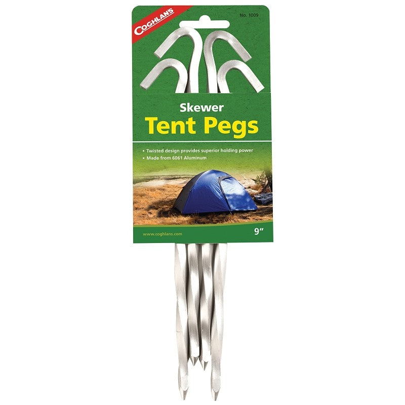 Coghlan's 1009 Skewer Peg, 9 in L, Aluminum