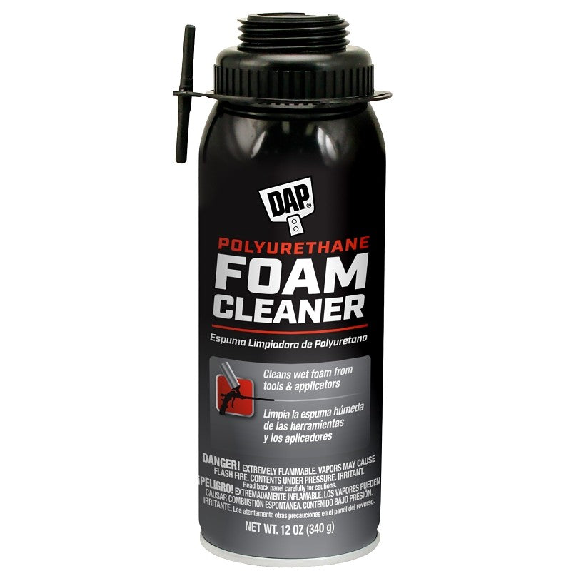 DAP 7565012005 Foam Cleaner, Aerosol, Solvent, Clear, 12 oz, Can (Pack of 12)