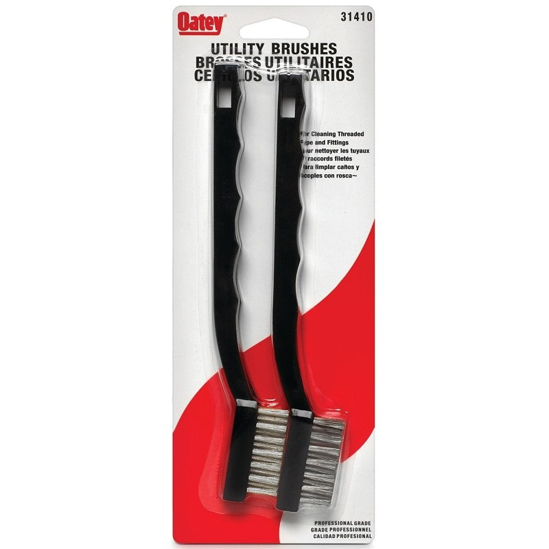Oatey 31410 Specialty Brush, Brass/Stainless Steel Bristle, Polystyrene Handle