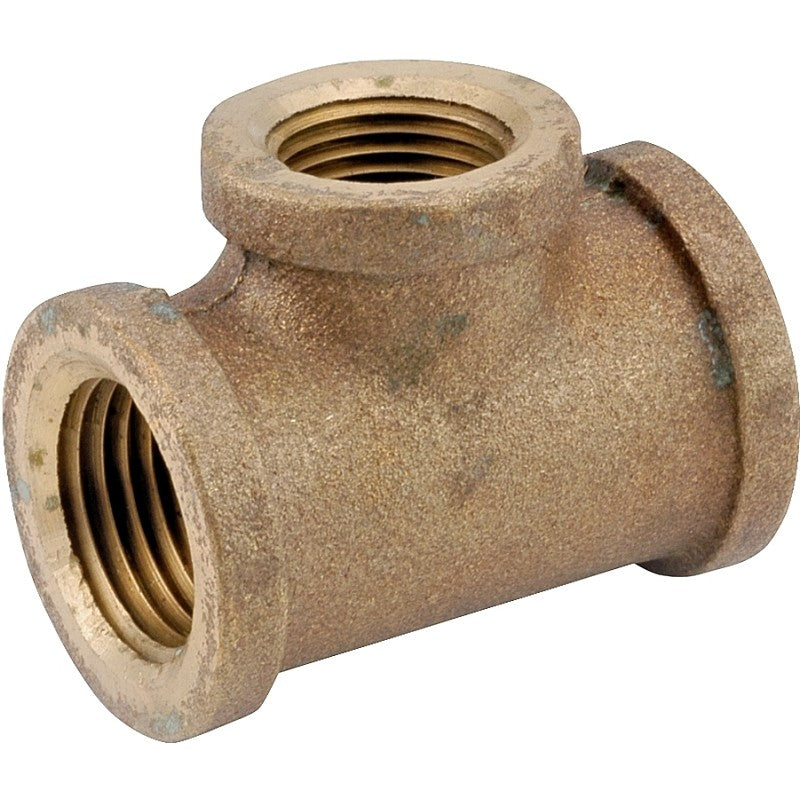Anderson Metals 738106-121208 Reducing Pipe Tee, 3/4 x 3/4 x 1/2 in, IPT, Brass