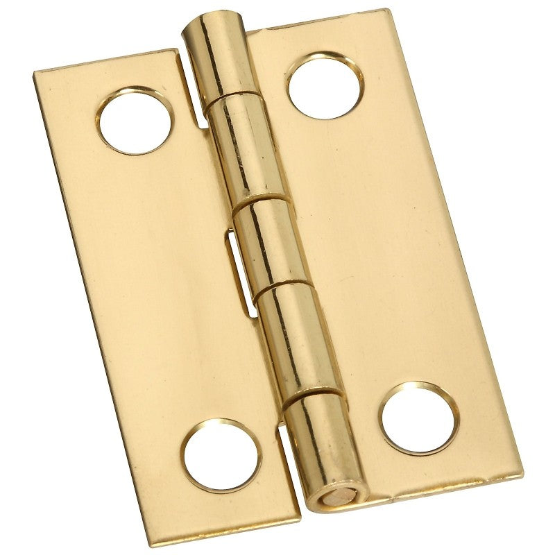 National Hardware N211-292 Series Decorative Narrow Hinge, 1-1/2 in L x 1 in W Dimensions, 1-1/2 in H Door Leaf, Brass