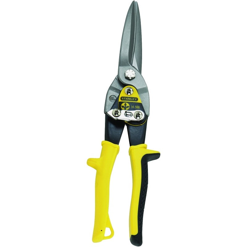 STANLEY FMHT73561/14-566 Aviation Snip, 13 in OAL, 3-9/5 in L Cut, Straight Cut, Alloy Steel Blade, Cushion-Grip Handle