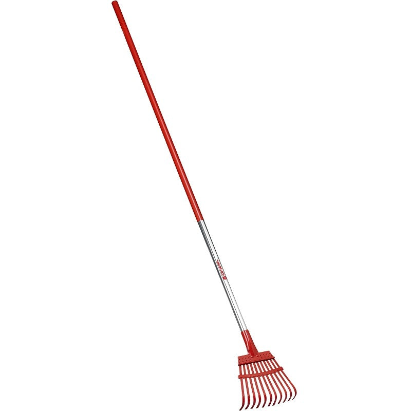 Corona RK 62060 Shrub Rake, 11-Tine, Steel Tine, Metal Handle, Comfort-Grip Handle, 54 in L Handle
