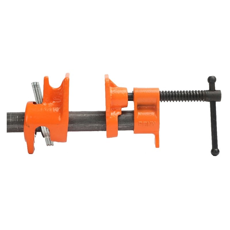Pony 52 Fixture, Clamping Range: 1/2 in, Sliding-Pin Handle, Cast Iron, Enamel, Black/Orange