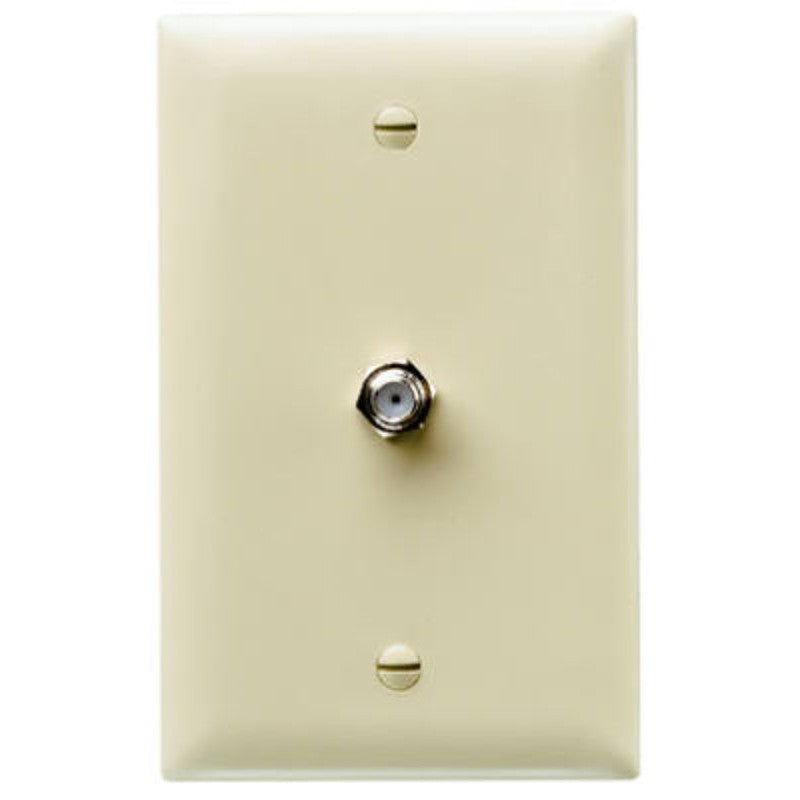 Legrand TradeMaster TP TPCATVICC12 Wallplate, 3/4 in L, 4 in W, 1 -Gang, 1 -Port, Thermoplastic, Ivory