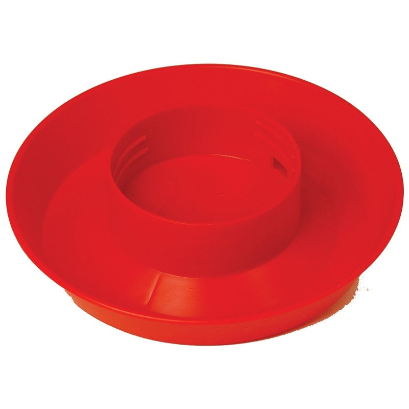 Little Giant 740 Poultry Waterer Base, 6 in Dia, 1-1/2 in H, 1 qt Capacity, Polystyrene, Red